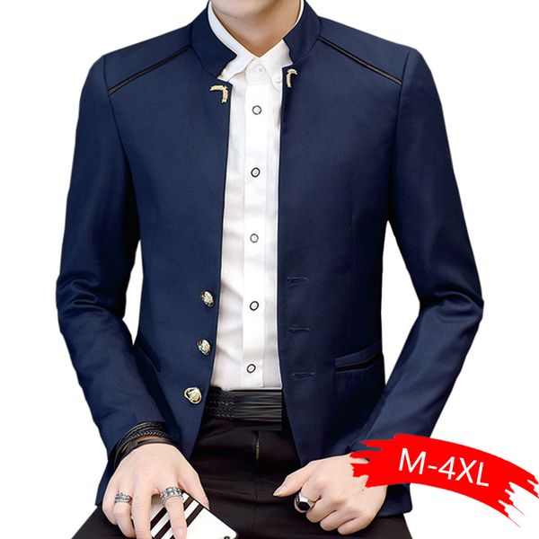 man casual blazer blazer men formal work slim new fashion stand collar full sleeve marry for spring autumn winter, White;black
man casual blazer blazer men formal work slim new fashion stand collar full sleeve marry for spring autumn winter, White;black