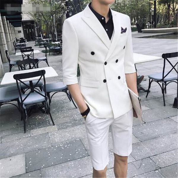 tpsaade fashion men's 2 pieces summer double breasted white/red /grey/blue slim fit short jacket wedding party dress groom, White;black
tpsaade fashion men's 2 pieces summer double breasted white/red /grey/blue slim fit short jacket wedding party dress groom, White;black