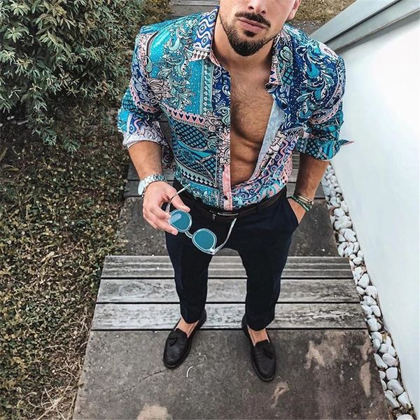 feitong high-street shirt men fashion printed long sleeve shirt casual turn-down collar vacation hawaii blue male, White;black
feitong high-street shirt men fashion printed long sleeve shirt casual turn-down collar vacation hawaii blue male, White;black