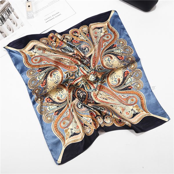 new summer silk square scarf women plaid wraps retro print office small hair neck hijabs foulard 60*60cm, Blue;gray
new summer silk square scarf women plaid wraps retro print office small hair neck hijabs foulard 60*60cm, Blue;gray