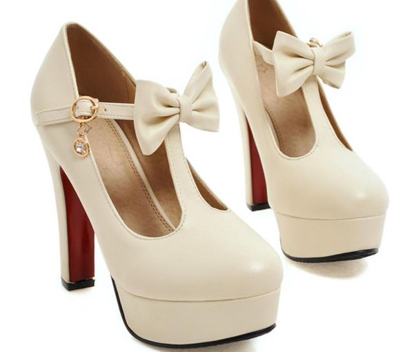 2019 women's shoes in spring and autumn with new style high heel coarse heel round head waterproof table bowknot @2262, Black
2019 women's shoes in spring and autumn with new style high heel coarse heel round head waterproof table bowknot @2262, Black