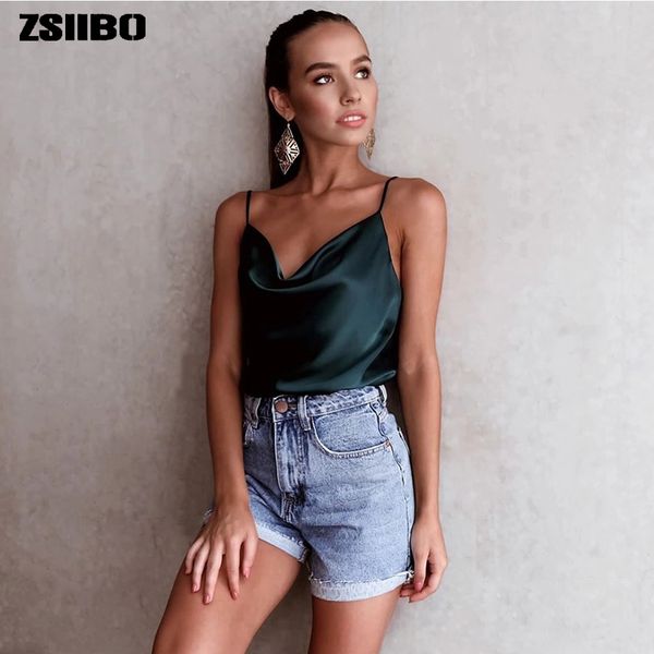 female summer solid color sling vest bottoming simulation silk chiffon shirt top, White
female summer solid color sling vest bottoming simulation silk chiffon shirt top, White
