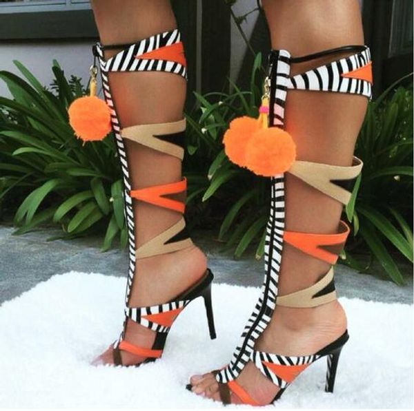 drop shipping 2018 summer new brand women plus size pu patchwork fur ball orange black white zip front sandals knee long boots
drop shipping 2018 summer new brand women plus size pu patchwork fur ball orange black white zip front sandals knee long boots