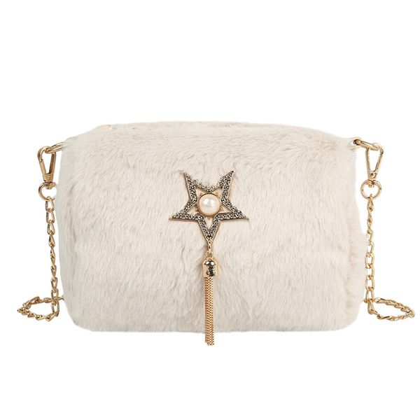 women's 2019 new plush fashion wild messenger bag star metal decoration shoulder bags popular metal chain crossbody bags
women's 2019 new plush fashion wild messenger bag star metal decoration shoulder bags popular metal chain crossbody bags