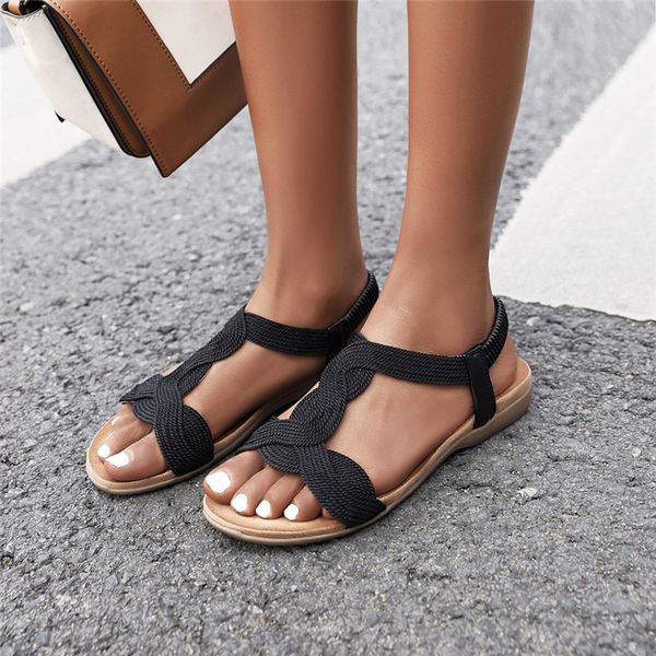 sandals fashion summer women open toe beading flat female sandalias shoes foreign ethnic style bohemian beach, Black
sandals fashion summer women open toe beading flat female sandalias shoes foreign ethnic style bohemian beach, Black