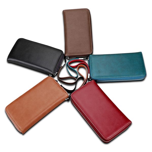 women men genuine leather long clutch wallets credit card holder key banknote pocket coin pouches zipper purse cowhide organ wallet, Red;black
women men genuine leather long clutch wallets credit card holder key banknote pocket coin pouches zipper purse cowhide organ wallet, Red;black