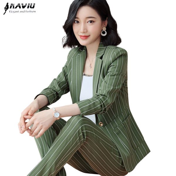 women's suits & blazers fashion temperament women pants business formal stripes long sleeve slim blazer and office ladies work wear, White;black
women's suits & blazers fashion temperament women pants business formal stripes long sleeve slim blazer and office ladies work wear, White;black