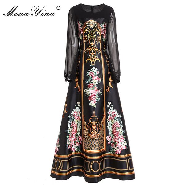 moaayina fashion designer dress spring women's dress long sleeve vintage floral-print black maxi dresses, Black;gray
moaayina fashion designer dress spring women's dress long sleeve vintage floral-print black maxi dresses, Black;gray
