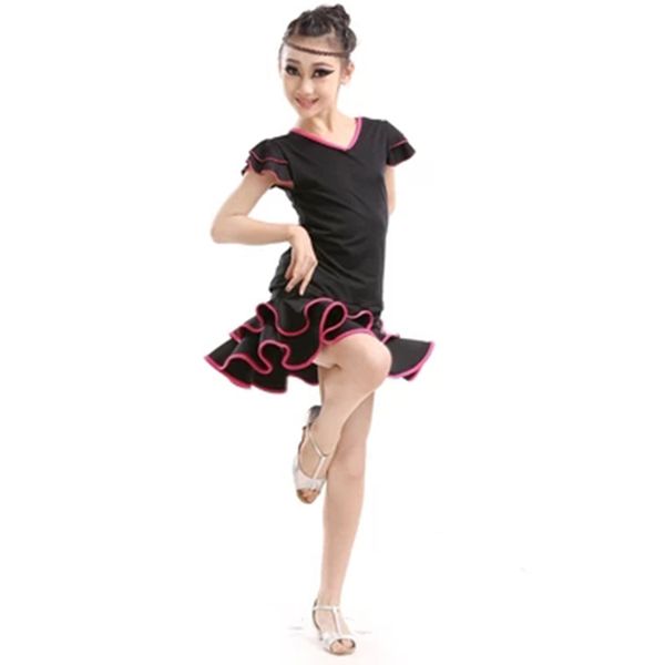 children latin dance dress girls v-neck short sleeve latin dance +skirt kids 4 color spandex tango ballroom dresses, Black;red
children latin dance dress girls v-neck short sleeve latin dance +skirt kids 4 color spandex tango ballroom dresses, Black;red