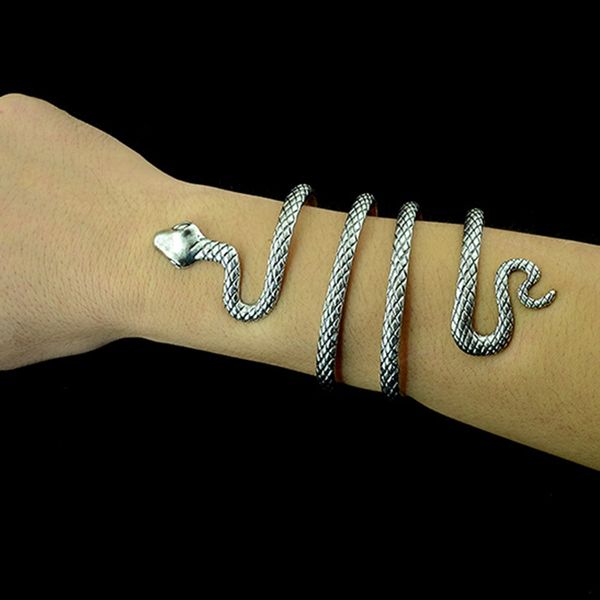 vintage curved carved snake open bangle silver cuff punk bracelet funny scary novelty fashion jewelry for men women, Golden;silver
vintage curved carved snake open bangle silver cuff punk bracelet funny scary novelty fashion jewelry for men women, Golden;silver