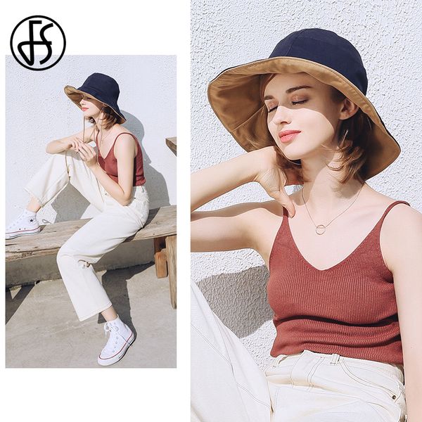 fs new cotton double sided design bucket hats women summer sunscreen hat pure color fedoras outdoor fisherman hats beach cap
fs new cotton double sided design bucket hats women summer sunscreen hat pure color fedoras outdoor fisherman hats beach cap