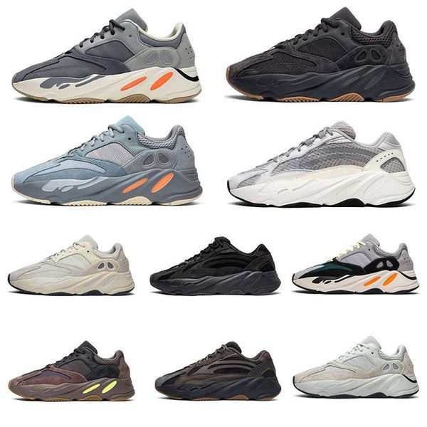 

2019 new 700 wave runner mauve inertia casual shoes cement geode kanye west 700 men women static sports seankers size 36-46, Black