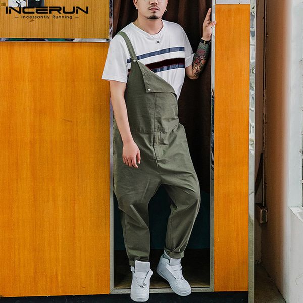 fashion men cargo overalls 2020 pockets baggy joggers straps trousers men solid bib pants streetwear casual jumpsuit 5xl incerun, Black
fashion men cargo overalls 2020 pockets baggy joggers straps trousers men solid bib pants streetwear casual jumpsuit 5xl incerun, Black