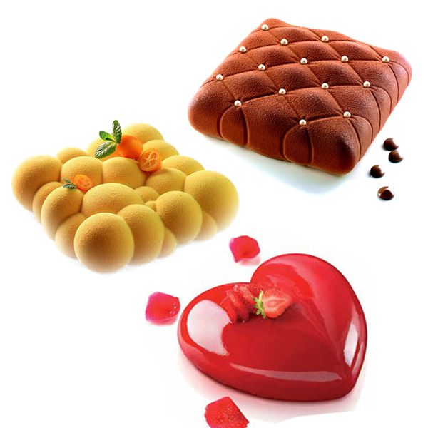17 shapes food grade silicone cake mold french dessert mousse mold kitchen round heart baking mold pan cake decorating tool
17 shapes food grade silicone cake mold french dessert mousse mold kitchen round heart baking mold pan cake decorating tool