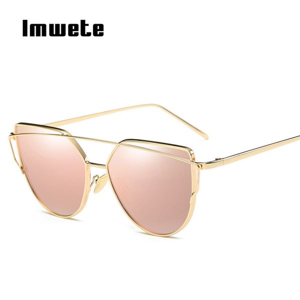 imwete women cat eye sunglasses metal twin-beams sun glasses coating mirror glasses classic brand designer flat panel lens, White;black
imwete women cat eye sunglasses metal twin-beams sun glasses coating mirror glasses classic brand designer flat panel lens, White;black