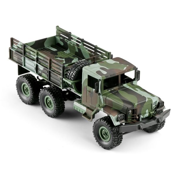 remote control truck off-road vehicle camouflage children simulation gift toy model led lights rc car kids four channel