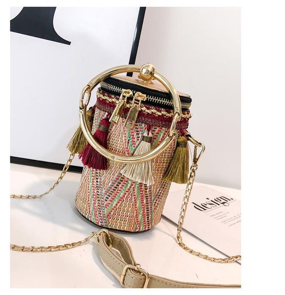 chain national wind ring shoulder bag straw woven cylinder small bag small fairy tassel bucket bag ing
chain national wind ring shoulder bag straw woven cylinder small bag small fairy tassel bucket bag ing