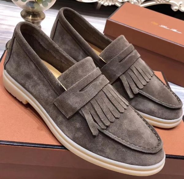 original cowhide leather loro walk shoes mens luxury designer nubuck tassels casual dress shoe plus size 45 46, Black
original cowhide leather loro walk shoes mens luxury designer nubuck tassels casual dress shoe plus size 45 46, Black