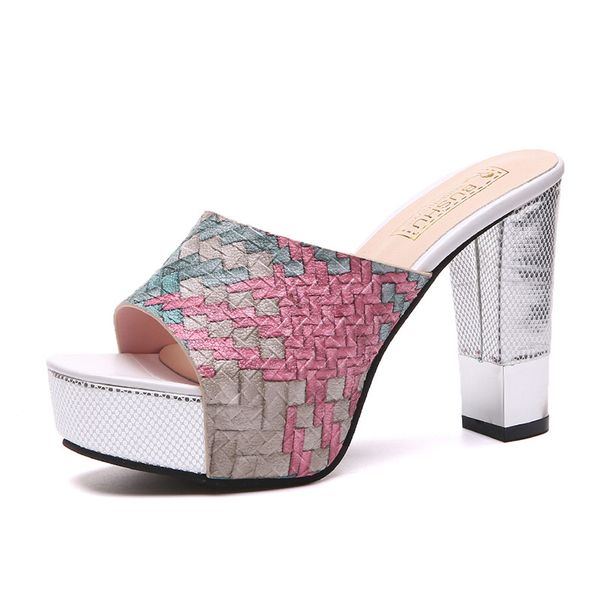 super high heel slippers women's summer new high-heeled thick sandals waterproof platform fish mouth word wild sandals slippers, Black
super high heel slippers women's summer new high-heeled thick sandals waterproof platform fish mouth word wild sandals slippers, Black