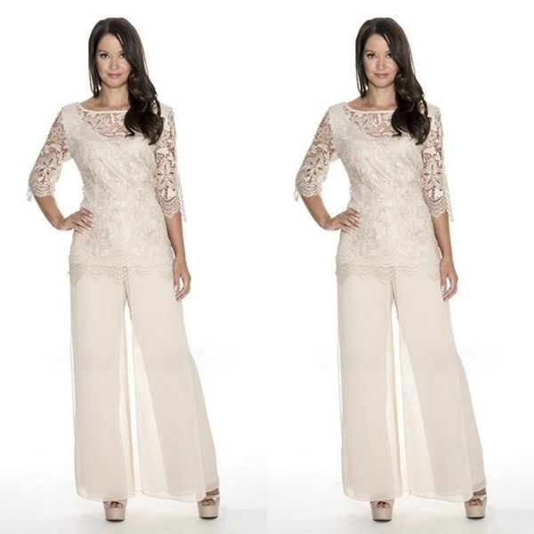 elegant chiffon mother of the bride pant suits sheer bateau neck wedding guest gowns two pieces plus size lace mothers groom dresses, Black;red
elegant chiffon mother of the bride pant suits sheer bateau neck wedding guest gowns two pieces plus size lace mothers groom dresses, Black;red
