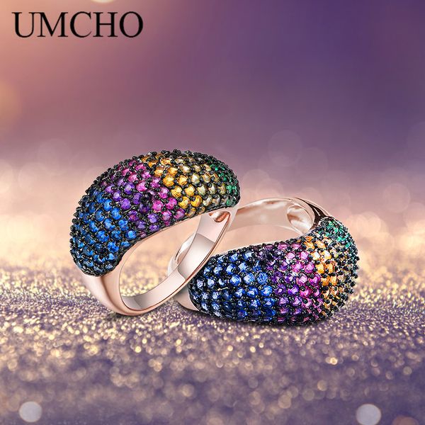 umcho 2020 brand jewelry colorful inlay cubic zirconia ring for women cocktail ring wedding party banquet fine jewelry-c0430, Golden;silver
umcho 2020 brand jewelry colorful inlay cubic zirconia ring for women cocktail ring wedding party banquet fine jewelry-c0430, Golden;silver