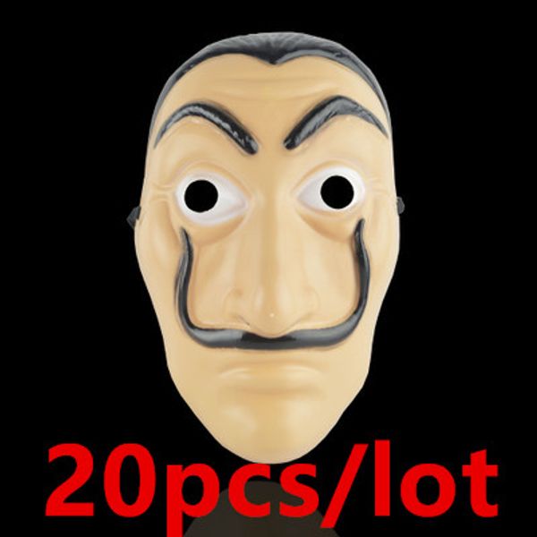 20pcs/lot dali plastic mask money heist the house of paper la casa de papel cosplay halloween carnival salvador dali face masks
20pcs/lot dali plastic mask money heist the house of paper la casa de papel cosplay halloween carnival salvador dali face masks