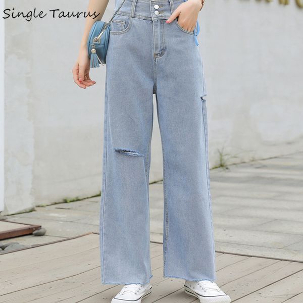 korean high waist jeans women retro streetwear loose straight wide leg denim pants mujer boyfriend distressed jeans for girls, Blue
korean high waist jeans women retro streetwear loose straight wide leg denim pants mujer boyfriend distressed jeans for girls, Blue