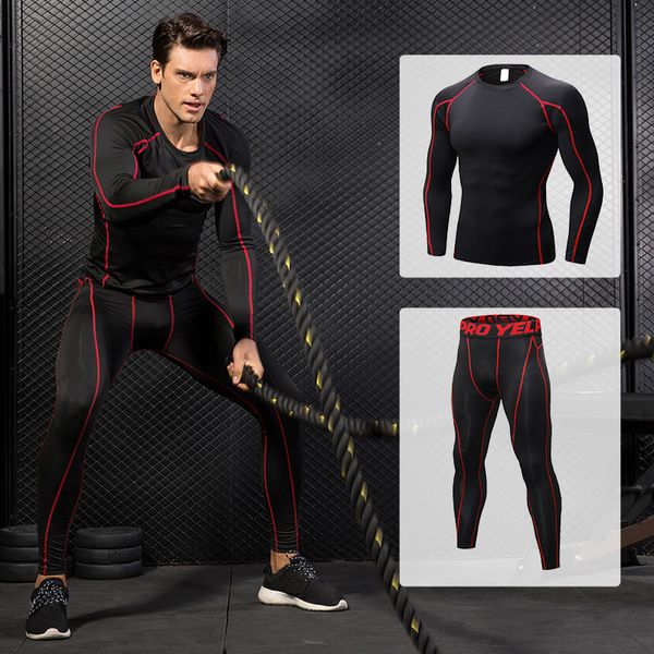 2020 vcostore compression tracksuit fitness tight sportswears running set t-shirt leggings men's sportswear demix gym sport suit, Black;blue
2020 vcostore compression tracksuit fitness tight sportswears running set t-shirt leggings men's sportswear demix gym sport suit, Black;blue