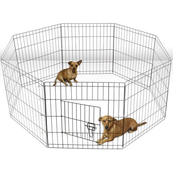 42" tall проволоки pet dog cat складной упражнение yard 8 панель metal play pen черный
42" tall проволоки pet dog cat складной упражнение yard 8 панель metal play pen черный