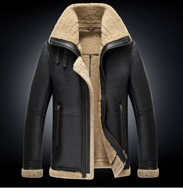 2019 winter men's fashion vintage color lamb sheep fur sheepskin leather surface shearling wool lining biker jacket coat, Black;brown
2019 winter men's fashion vintage color lamb sheep fur sheepskin leather surface shearling wool lining biker jacket coat, Black;brown