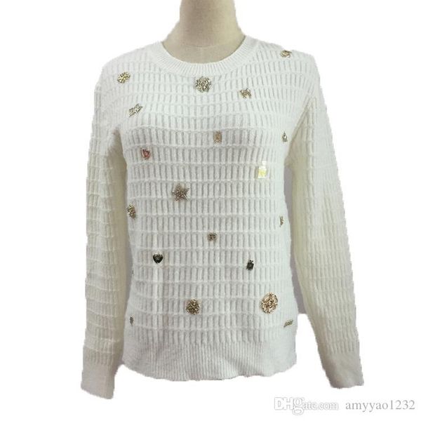 1230 2019 autumn luxury sweater designer sweater brand same style pullover white black beads long sleeve crew neck women clothes renjie
1230 2019 autumn luxury sweater designer sweater brand same style pullover white black beads long sleeve crew neck women clothes renjie