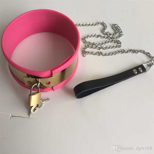 rubber erotica products locking posture toys stainless steel pink harness collar,neck bondage restraint lined 009 rblcg
rubber erotica products locking posture toys stainless steel pink harness collar,neck bondage restraint lined 009 rblcg