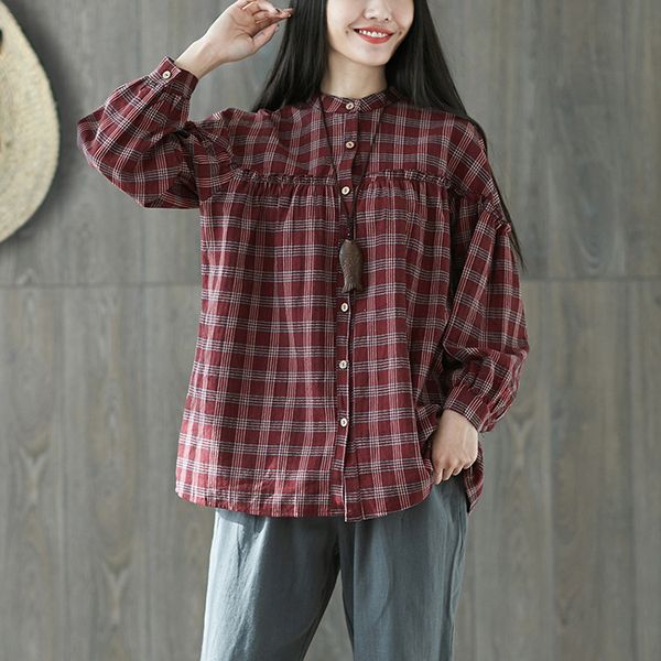 2020 p shoot spring clothing new style cotton linen stand collar loose-fit lace girl's shirt versatile womens blouse wo, White
2020 p shoot spring clothing new style cotton linen stand collar loose-fit lace girl's shirt versatile womens blouse wo, White