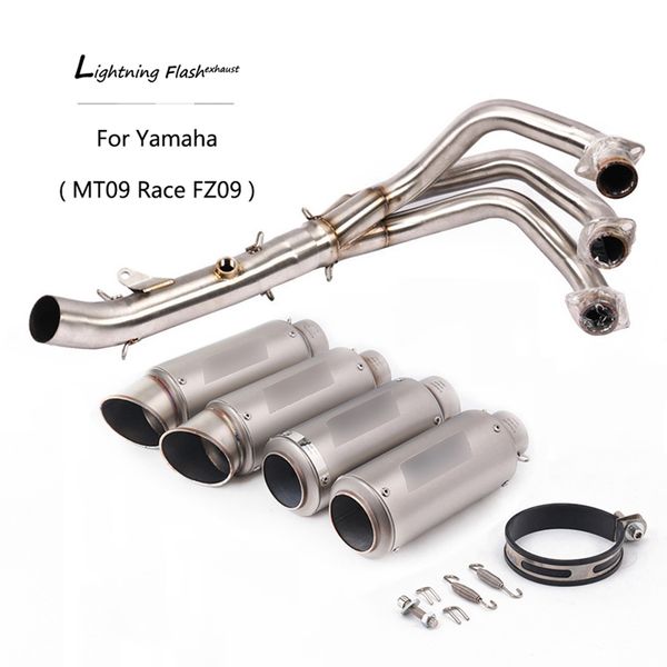 full exhaust system for mt-09 race fz09 motorcycle header link pipe slip on 51mm exhaust tips no db killer escape steel
full exhaust system for mt-09 race fz09 motorcycle header link pipe slip on 51mm exhaust tips no db killer escape steel