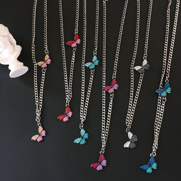 stainless steel chain butterfly pendant necklace for women girl 2020 oil drop 6 color insect street girft punk necklaces jewelry, Golden;silver
stainless steel chain butterfly pendant necklace for women girl 2020 oil drop 6 color insect street girft punk necklaces jewelry, Golden;silver
