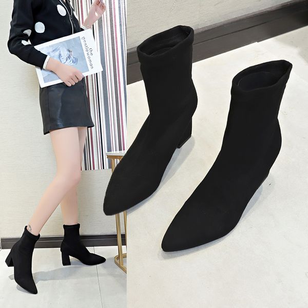 autumn boots pointe shoes low heels booties luxury designer lace up martins for women booties ladies bootee woman 2019 round, Black 
autumn boots pointe shoes low heels booties luxury designer lace up martins for women booties ladies bootee woman 2019 round, Black