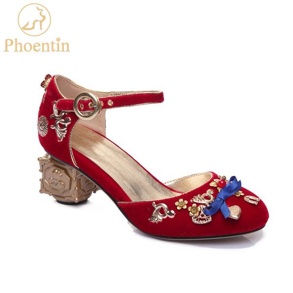 phoentin red crystal wedding shoes flowers heart-shaped decoration strange metal heels butterfly knot buckle pumps shoes ft268, Black
phoentin red crystal wedding shoes flowers heart-shaped decoration strange metal heels butterfly knot buckle pumps shoes ft268, Black