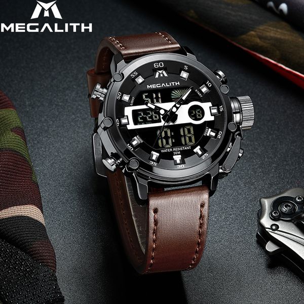 megalith fashion men's led quartz watch men waterproof watch sport multifunction wrist men clock horloges mannen, Slivery;brown
megalith fashion men's led quartz watch men waterproof watch sport multifunction wrist men clock horloges mannen, Slivery;brown