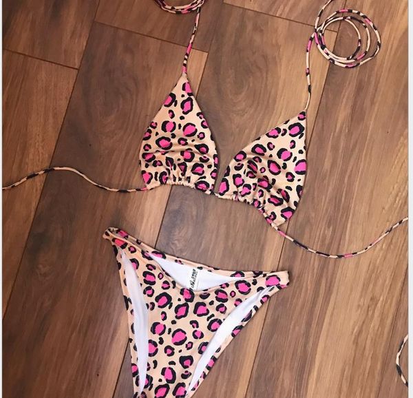 2019 explosive women's split swimwear bikini selled in europe and america pink leopard printed bikini
2019 explosive women's split swimwear bikini selled in europe and america pink leopard printed bikini