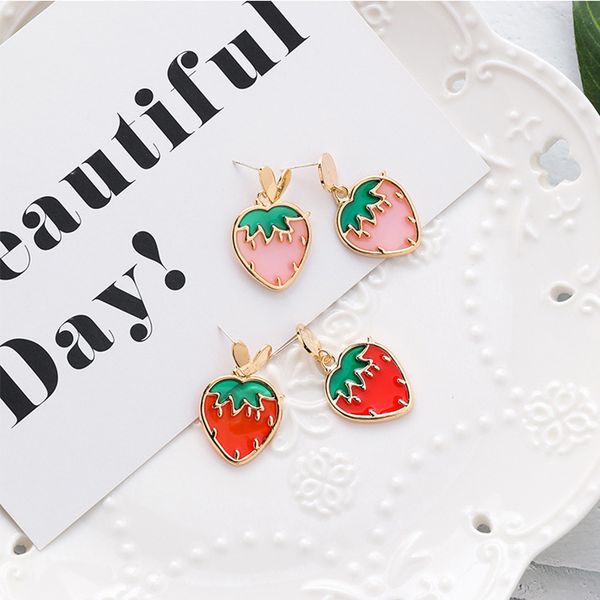 925 silver needle korean sweet stud earrings for women love strawberry cute summer personality 2019 simple fruit earring girls, Golden;silver
925 silver needle korean sweet stud earrings for women love strawberry cute summer personality 2019 simple fruit earring girls, Golden;silver