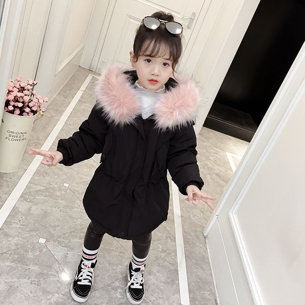 2018 children's wear new winter girls hand plug cotton coat korean solid color children's thickened cotton coat, Blue;gray
2018 children's wear new winter girls hand plug cotton coat korean solid color children's thickened cotton coat, Blue;gray