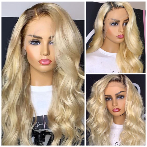 1b 613 blond full lace front human hair wig with baby hair pre plucked brazilian remy wavy wig for black women, Black;brown
1b 613 blond full lace front human hair wig with baby hair pre plucked brazilian remy wavy wig for black women, Black;brown