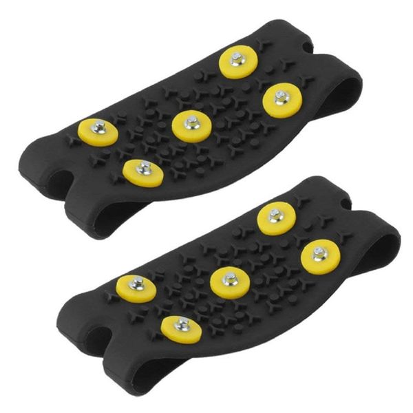 snow ice climbing anti slip spikes grips crampon cleats 5-stud shoes cover, White;pink
snow ice climbing anti slip spikes grips crampon cleats 5-stud shoes cover, White;pink