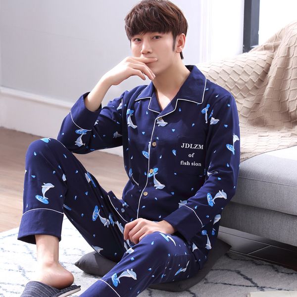 yidanna men pajamas set cotton nighties long sleeved sleepwear casual male button plus size nightwear autumn fish print pyjama, Black;brown
yidanna men pajamas set cotton nighties long sleeved sleepwear casual male button plus size nightwear autumn fish print pyjama, Black;brown