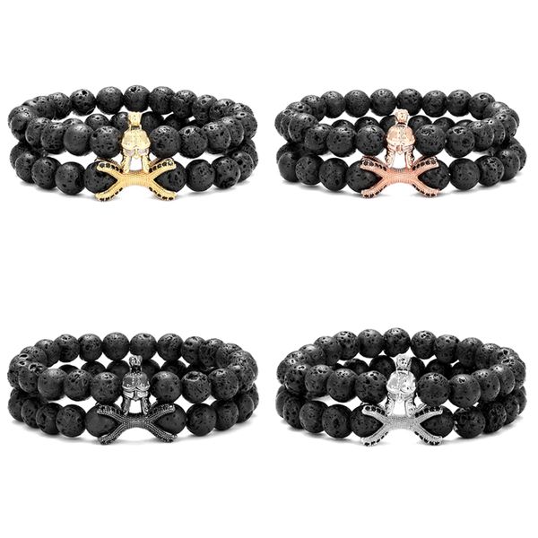 beaded, strands 2 pieces / set couple distance classic bracelet spartan warrior helmet lava stone beaded men and women friends gift, Black
beaded, strands 2 pieces / set couple distance classic bracelet spartan warrior helmet lava stone beaded men and women friends gift, Black