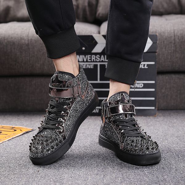 spring autumn fashion rivet sneakers men shoes fashion ankle boots men boots us street hip hop shoes casual, Black
spring autumn fashion rivet sneakers men shoes fashion ankle boots men boots us street hip hop shoes casual, Black
