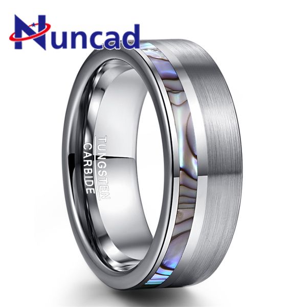 2019 new arrival mens ring 8mm wide steel matte surface inlaid abalone shell fashion tungsten steel ring for male wedding, Silver
2019 new arrival mens ring 8mm wide steel matte surface inlaid abalone shell fashion tungsten steel ring for male wedding, Silver