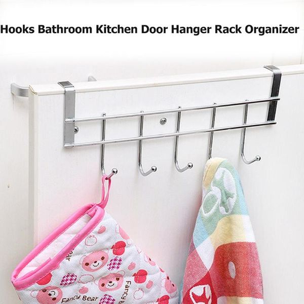 stainless steel bathroom kitchen door hanger rack organizer 5 hooks door clothes towel hanging holder
stainless steel bathroom kitchen door hanger rack organizer 5 hooks door clothes towel hanging holder