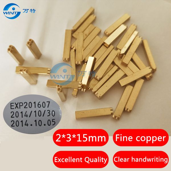 2*3*15mm stamping letters thermal ribbon printing alphabet font for expiration coding machine
2*3*15mm stamping letters thermal ribbon printing alphabet font for expiration coding machine
