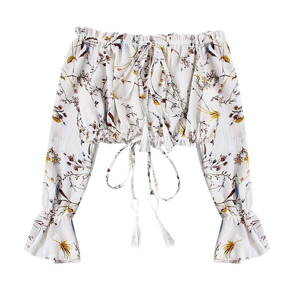 новые летние женские sexy с плеча шифон с длинным рукавом цветочные printed рубашка продажа весна обрезанные одежда модные топы, White
новые летние женские sexy с плеча шифон с длинным рукавом цветочные printed рубашка продажа весна обрезанные одежда модные топы, White